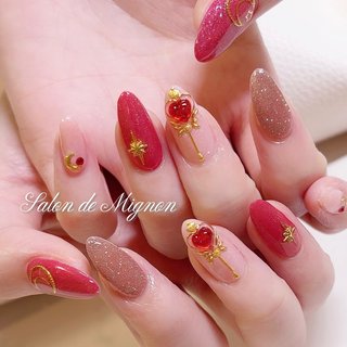 セーラームーン風のネイルデザイン｜ネイルブック