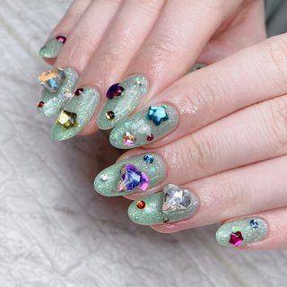 宝石箱ネイルのネイルデザイン｜ネイルブック