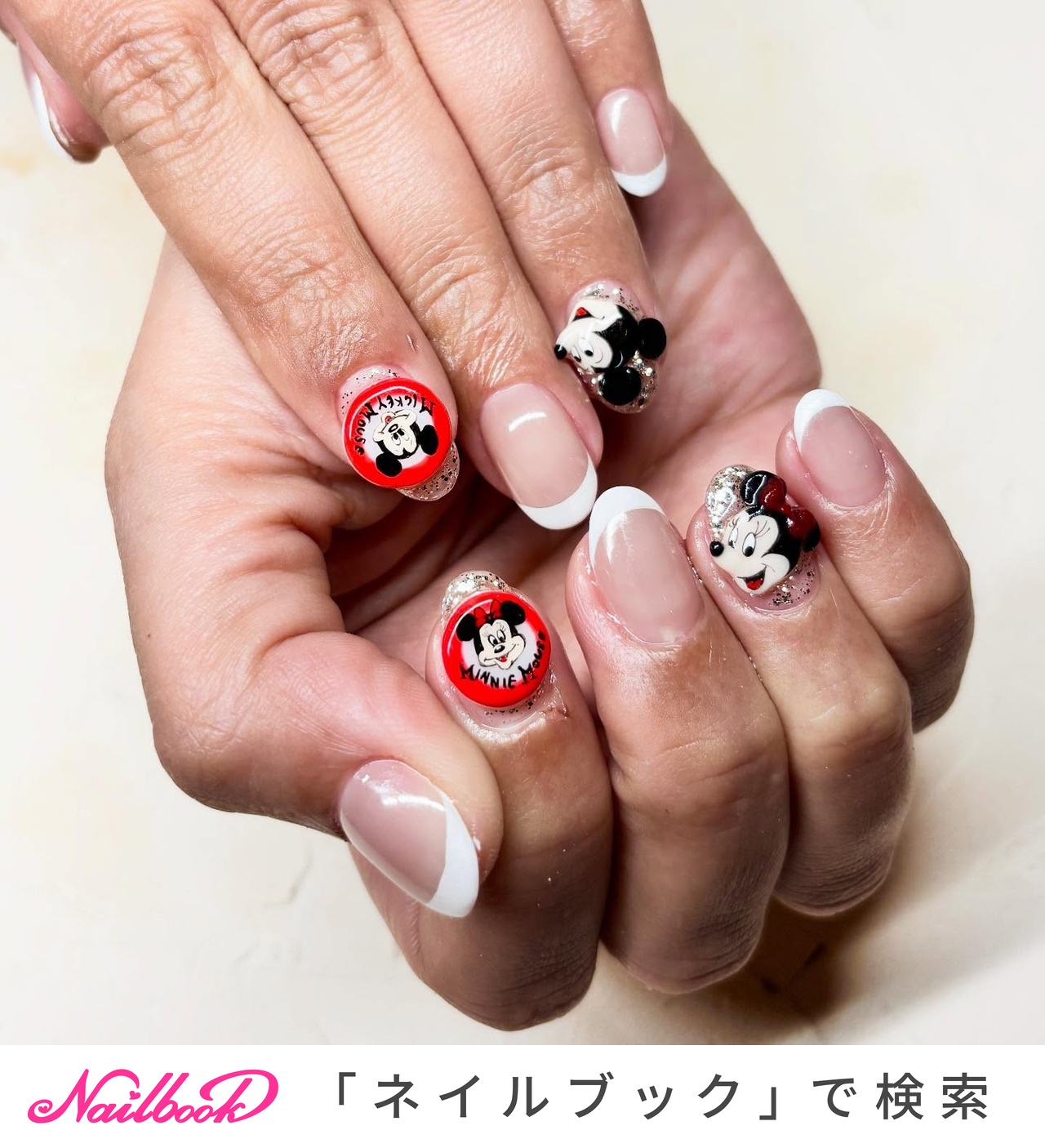 レトロミッキーネイルのネイルデザイン｜ネイルブック