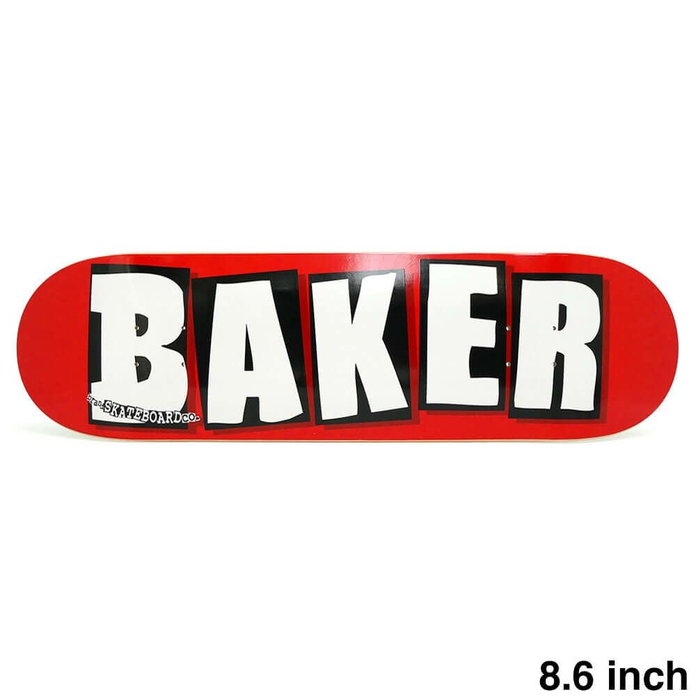 BAKER DECK ベイカー デッキ TEAM BRAND LOGO RED/WHITE 8.0 スケート