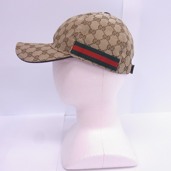 JPタグ有】GUCCI/グッチ オリジナルGGキャンバス ベースボールキャップ