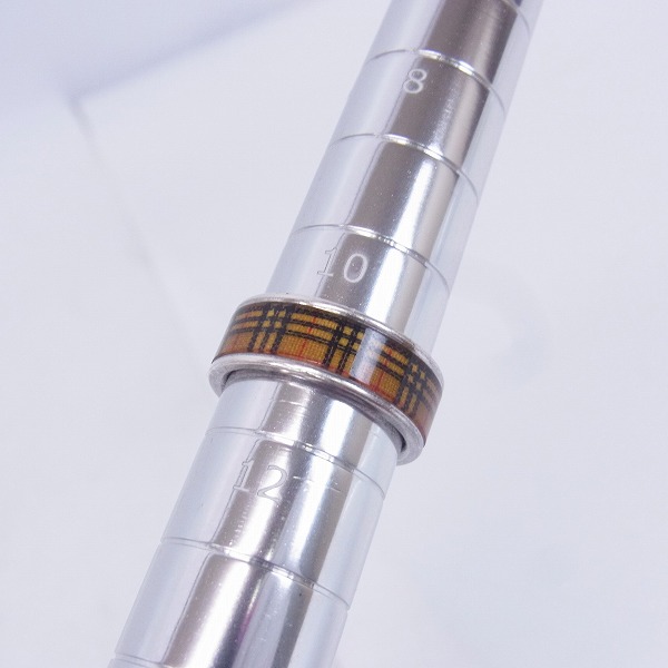 BURBERRY/バーバリー 指輪 チェック柄リング シルバー 925/11号 の買取