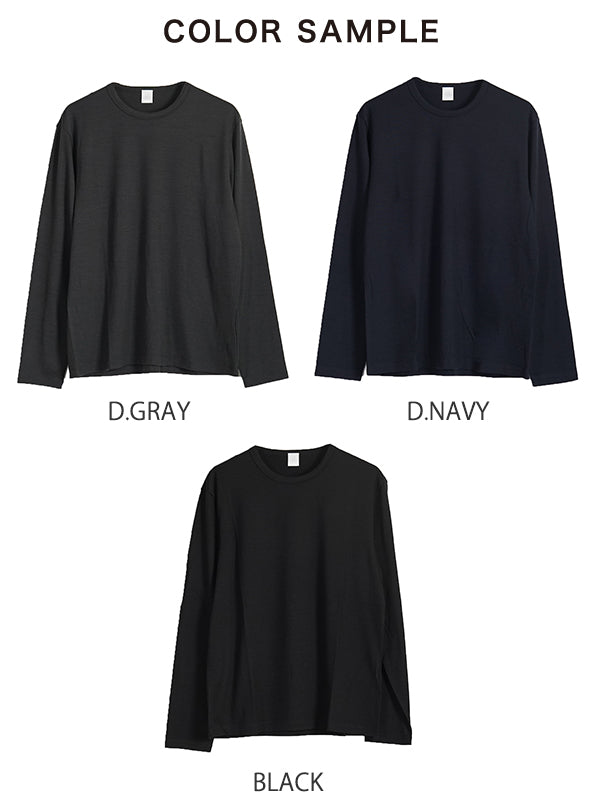 1907 ウール ロング スリーブ Tシャツ wool long sleeve T-shirt