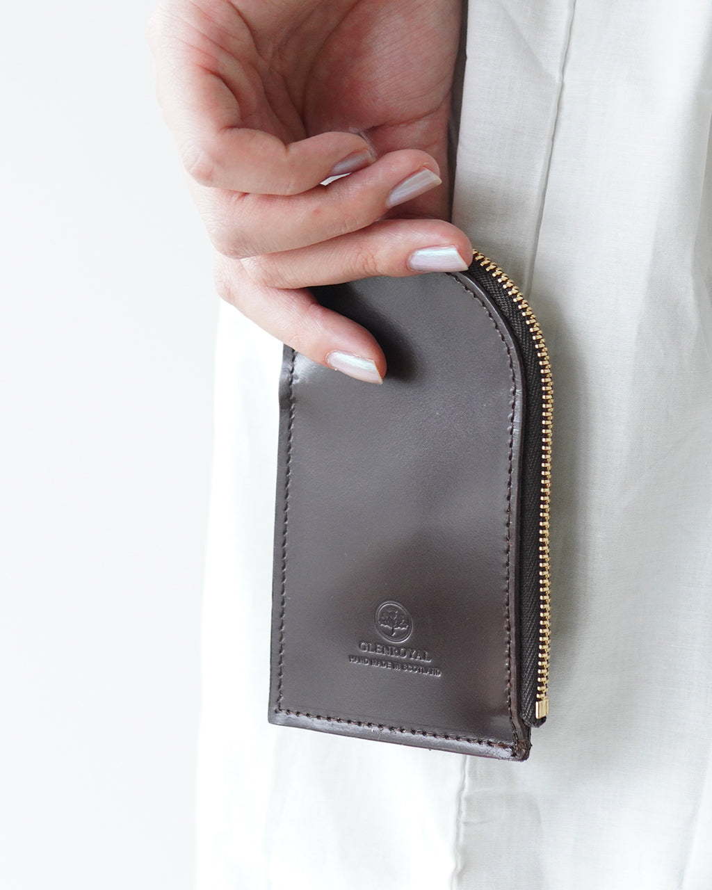 GLENROYAL ジップド キーケース カードポケット付き ZIPED KEY CASE