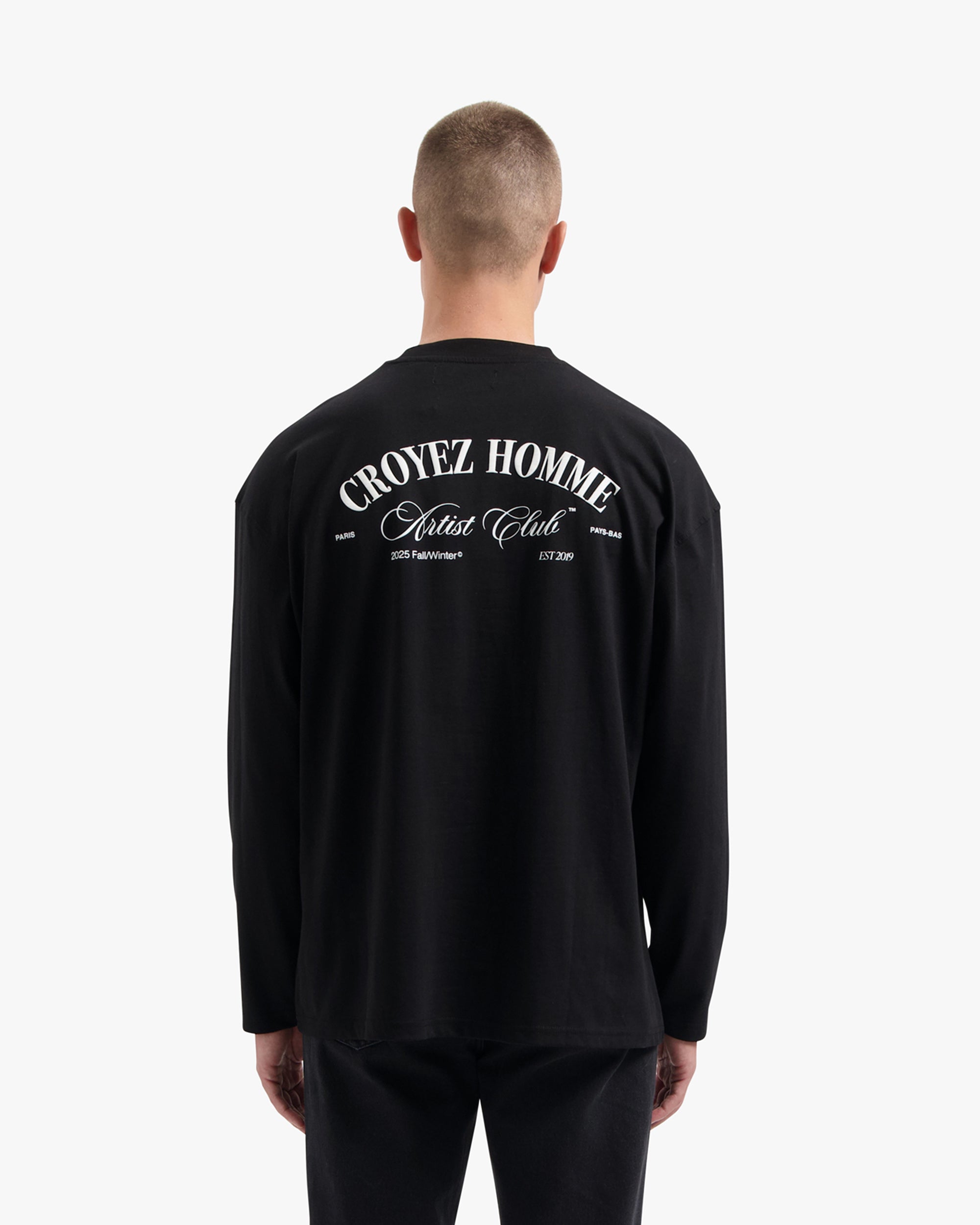 CROYEZ ARTIST CLUB LONGSLEEVE T-SHIRT | BLACK - Croyez