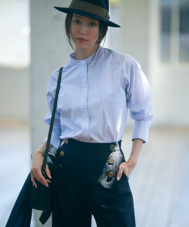 洗える】CANCLINI バンドカラー シャツ / 23区 | ファッション通販