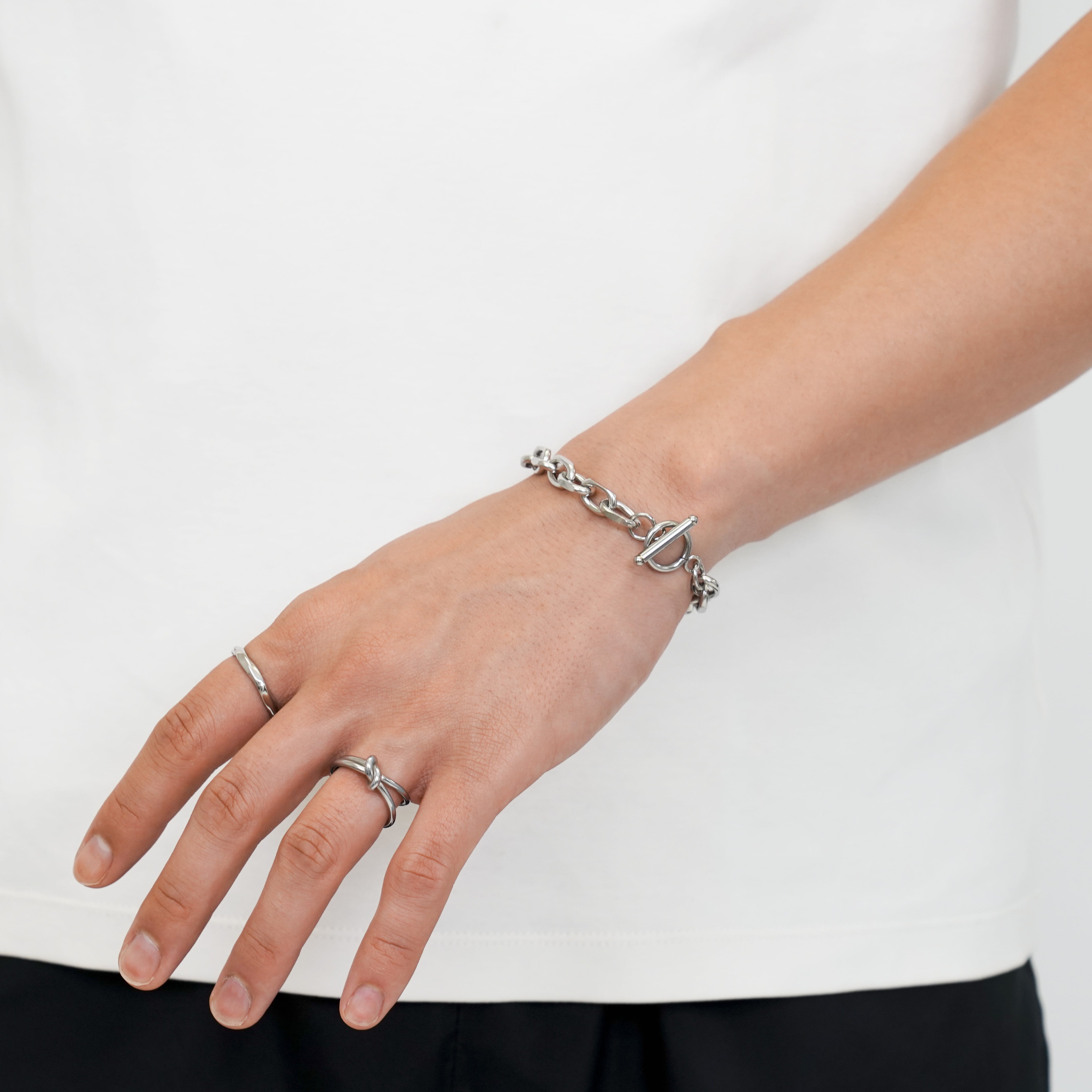 Cut cable chain bracelet silver｜cross Jewellia｜金アレ対応・ユニ