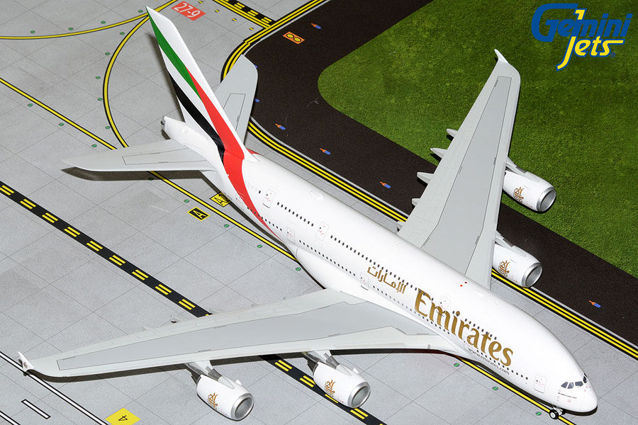G2UAE1049 GEMINI 200 Emirates / エミレーツ航空 A380 no Expo logo