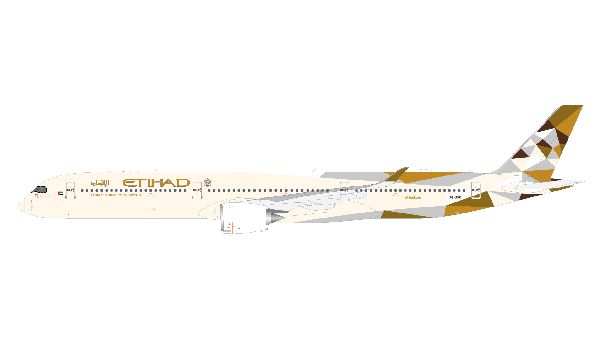 GJETD2163 GEMINI JETS Etihad Airways / エティハド航空 A350-1000 A6