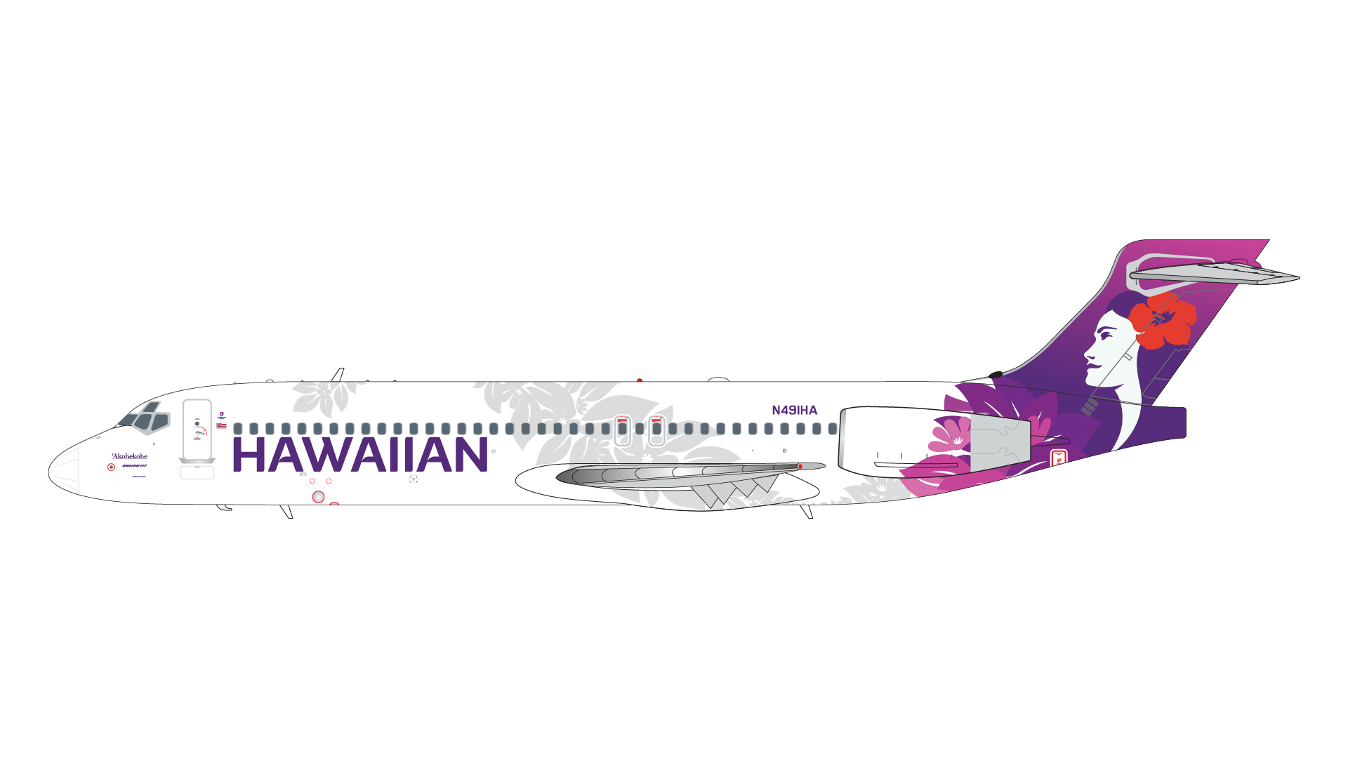 G2HAL1214 GEMINI 200 Hawaiian Airlines / ハワイアン航空 B717-200