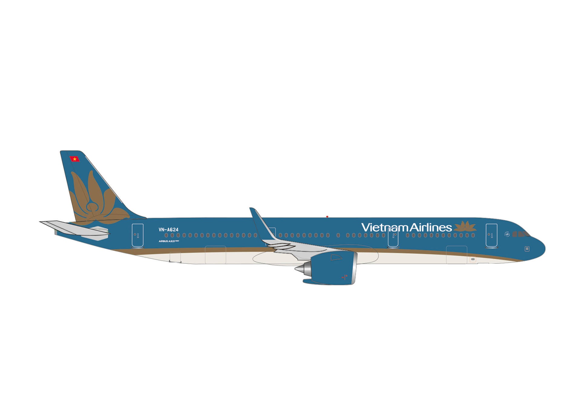 537919 Herpa Vietnam Airlines / ベトナム航空 A321neo VN-A624 1:500