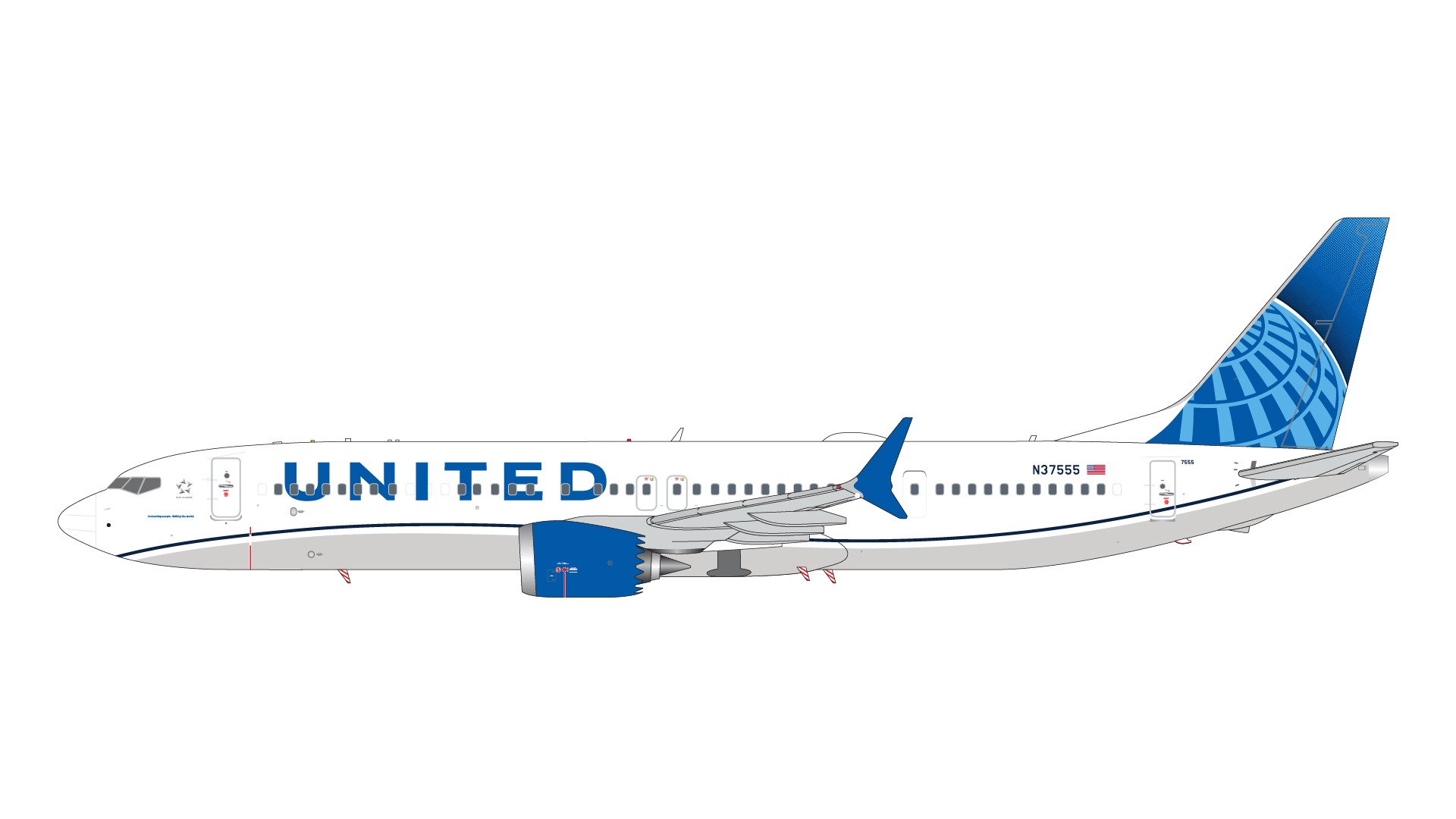 G2UAL1256 GEMINI 200 United Airlines / ユナイテッド航空 B737 MAX9