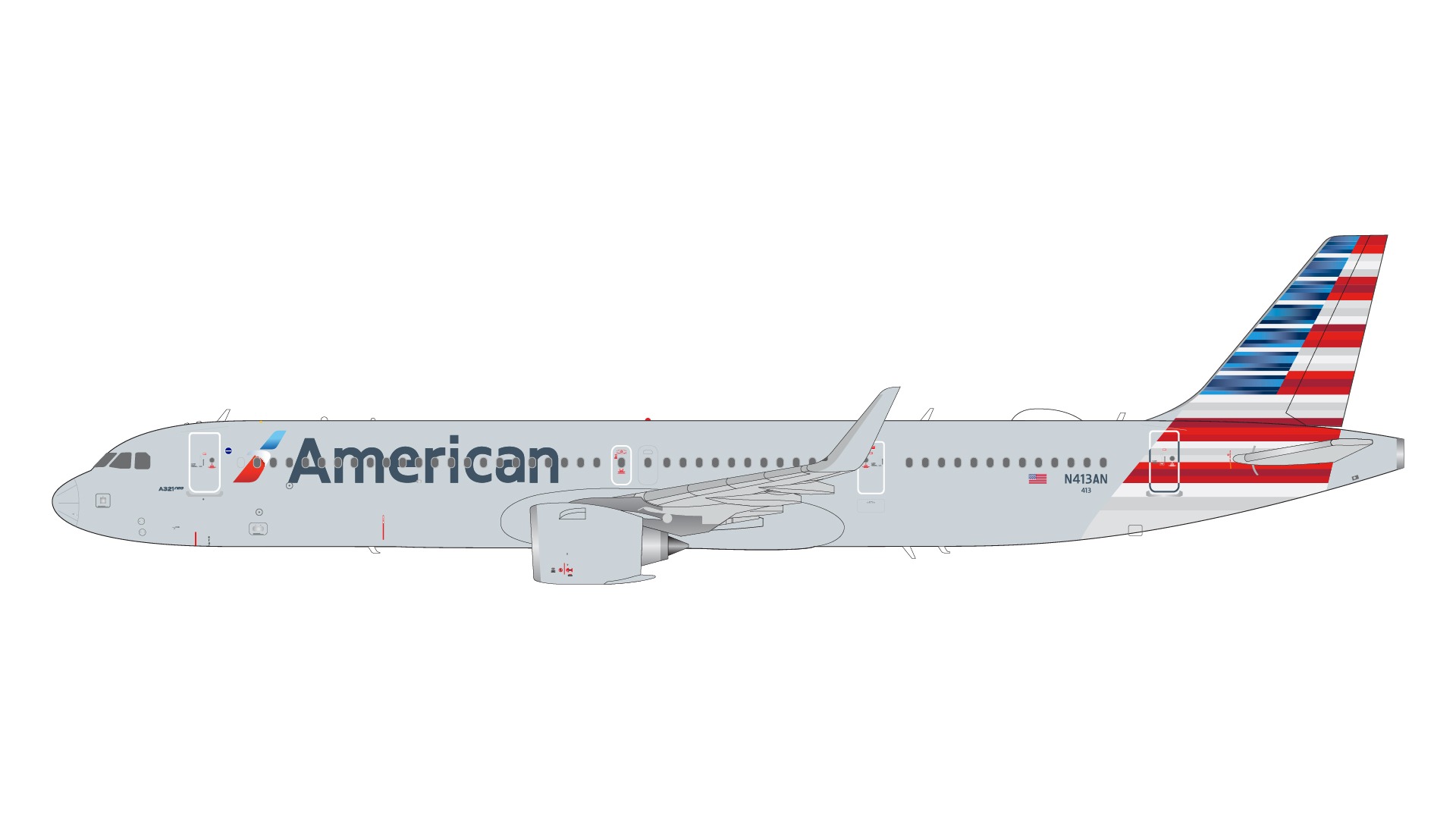 G2AAL1352 GEMINI 200 American Airlines / アメリカン航空 A321neo