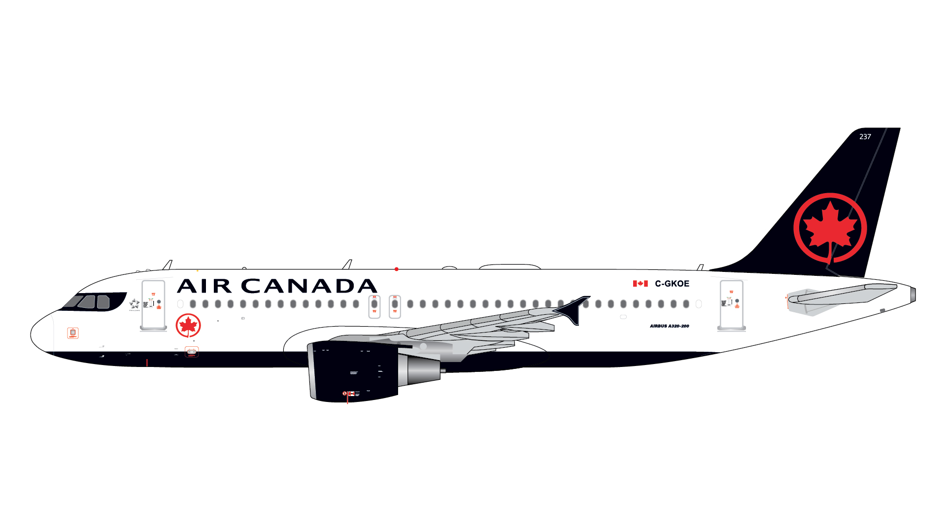 GJACA2388 GEMINI JETS Air Canada / エア・カナダ A320-200 G-GKOE 1