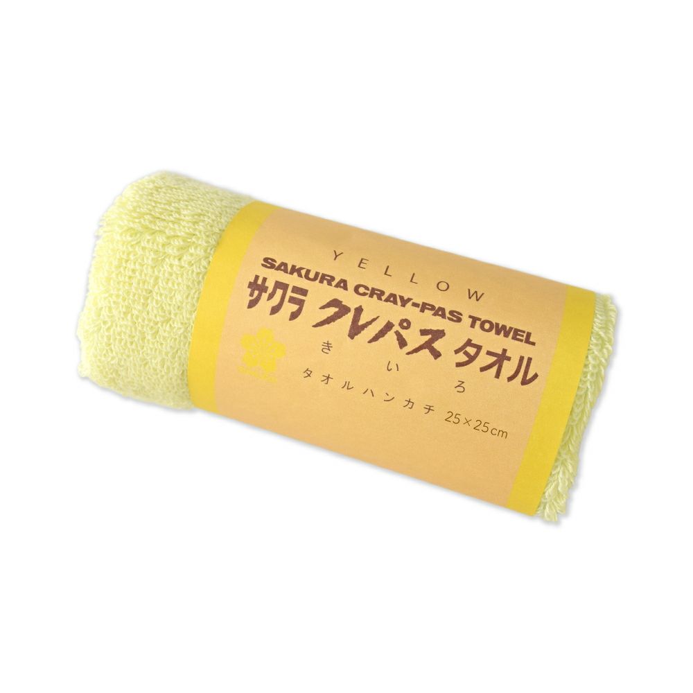 タオルハンカチ クレパスタオル イエロー | サクラクレパス OFFICIAL SHOP