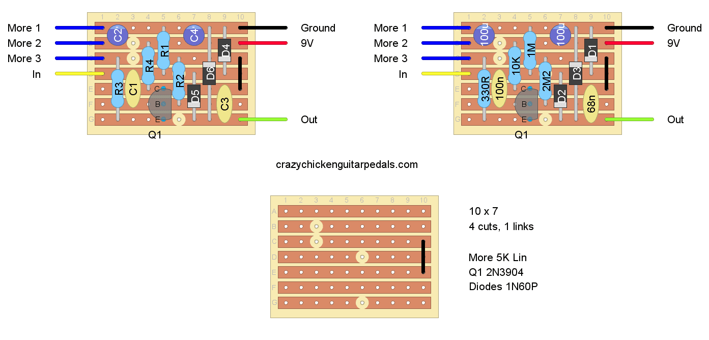EartherQuaker Devices Speaker Cranker On Stripboard - Crazy