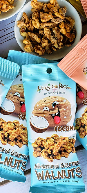 1.25 oz. Variety Walnut Snack Sampler – Crazy Go Nuts Walnuts