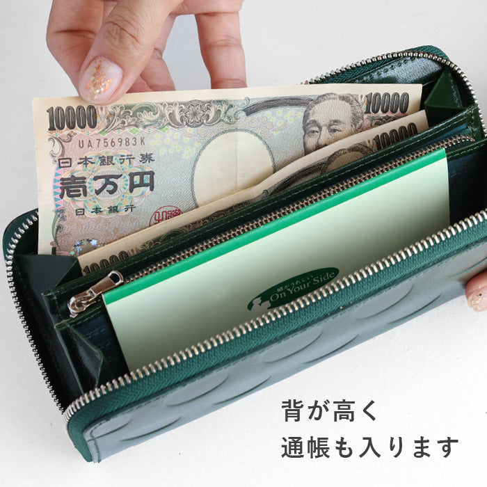 ZOO(ズー) 財布 長財布 イタリアンレザー ブロックチェック ラウンド