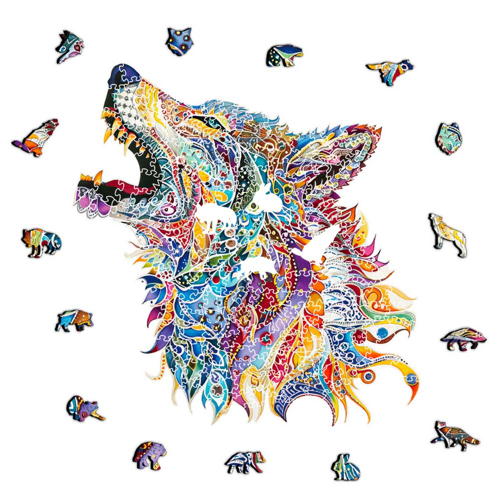 狼の遠吠え - ジグソーパズル – Crafthub Japan