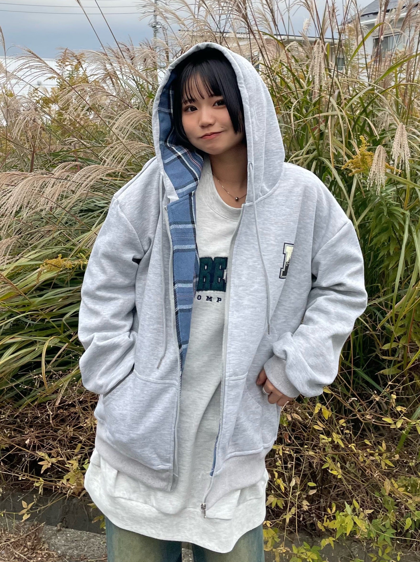 裏地チェックジップパーカー DPB64041 – CRAMMY