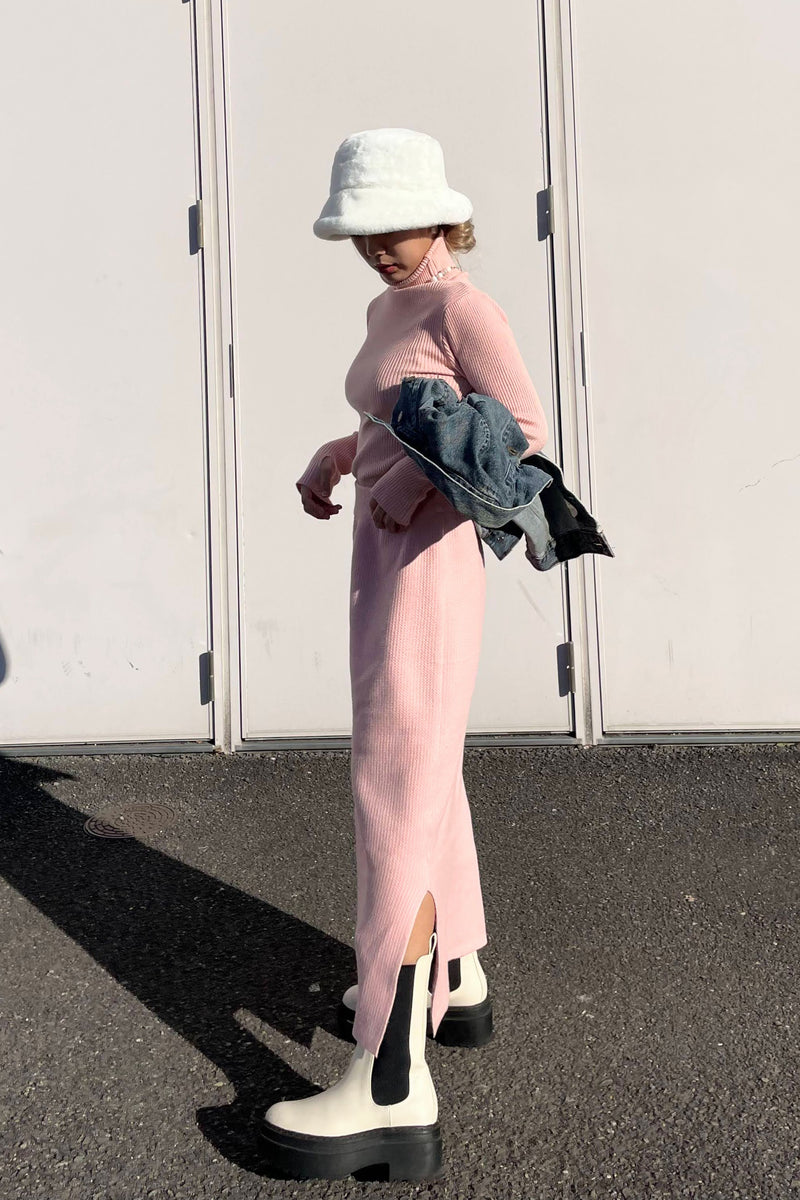 ピンクニットロングスカート DPA27135 – CRAMMY