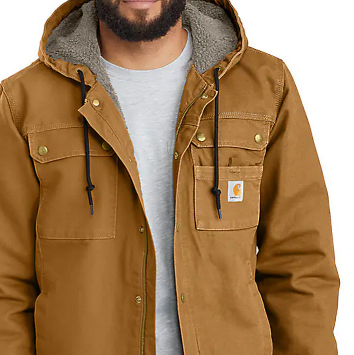 Carhartt Men's Sherpa Lined Duck Utility Jacket Black 103826