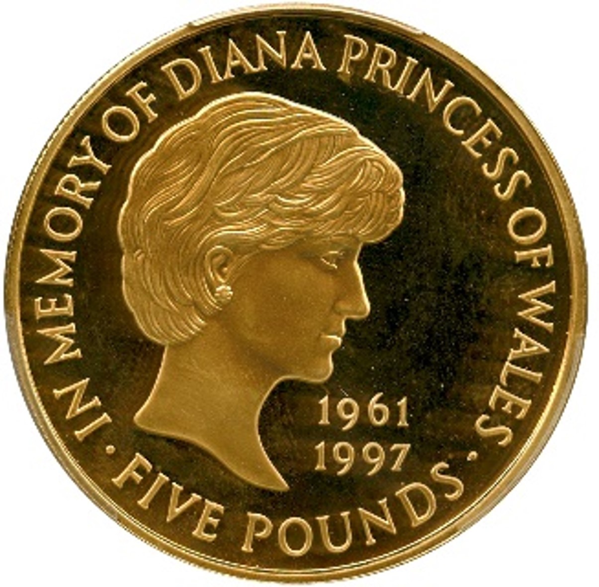 イギリス エリザベス2世 (1952-) 5ポンド金貨 1999 ダイアナ妃追悼記念