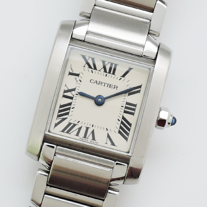 カルティエ CARTIER タンクフランセーズSM レディース 腕時計 白文字盤