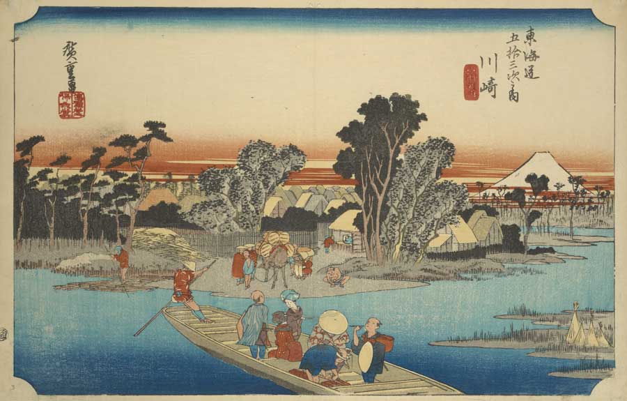 東海道五十三次（歌川広重）の全55作品を簡単に印刷