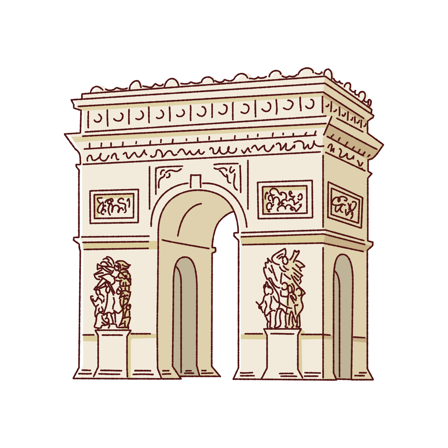 フリーイラスト：凱旋門