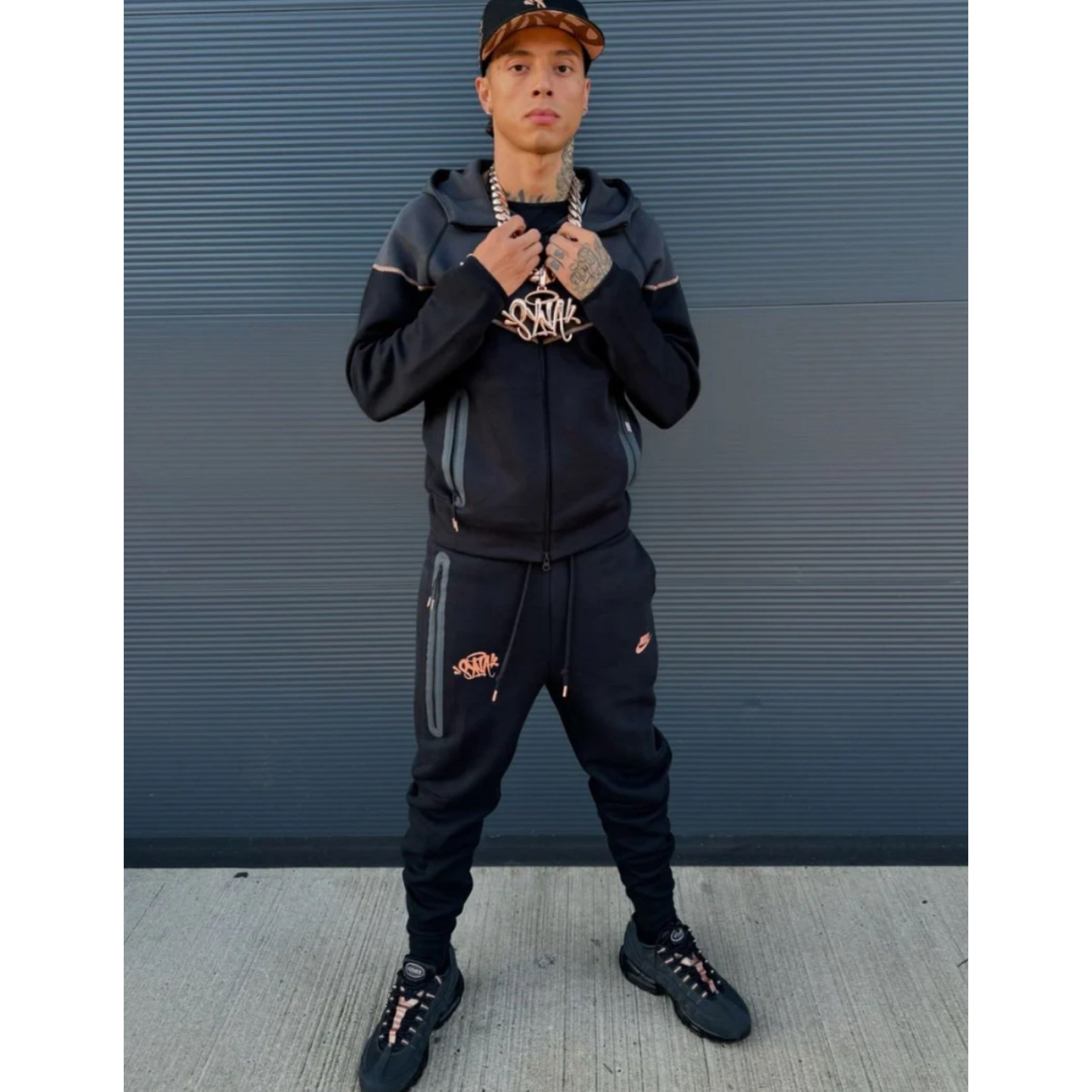 Nike Tech Fleece Tracksuit x Syna World x Central Cee (Black Rose