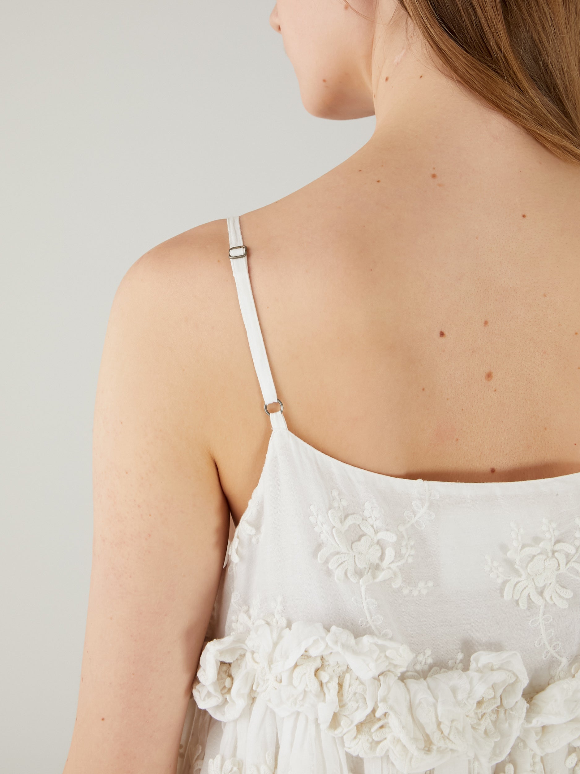 3D embroidery camisole | WHITE