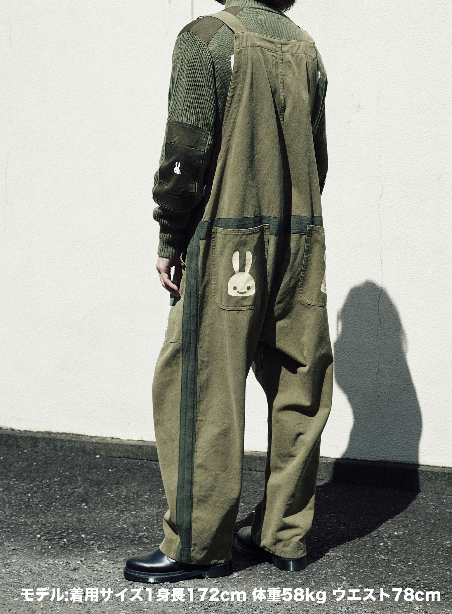 CUNE RELAX WORK WEARミリタリー風オーバーオール｜ウサギがいる｜CUNE