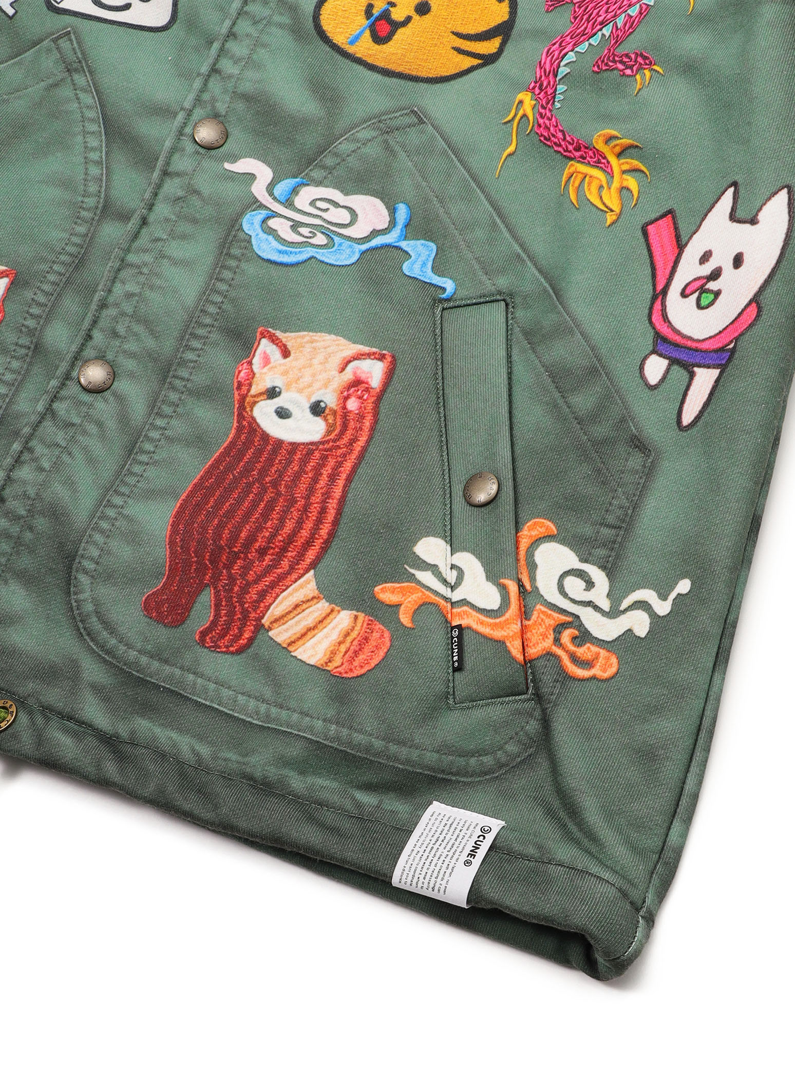 30th ANNIV ベトジャンプリントのスウェットコーチジャケット｜ウサギ