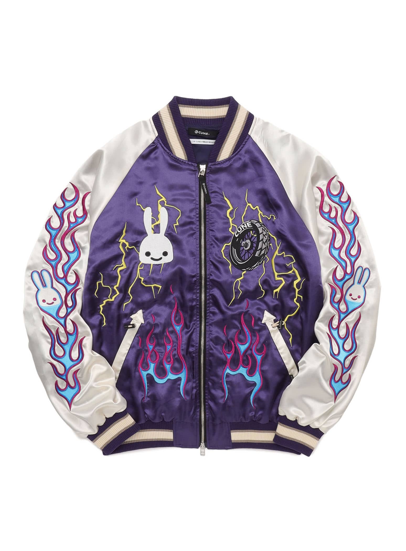 鳥とバイクのスカジャン｜ウサギがいる｜CUNE ONLINE STORE