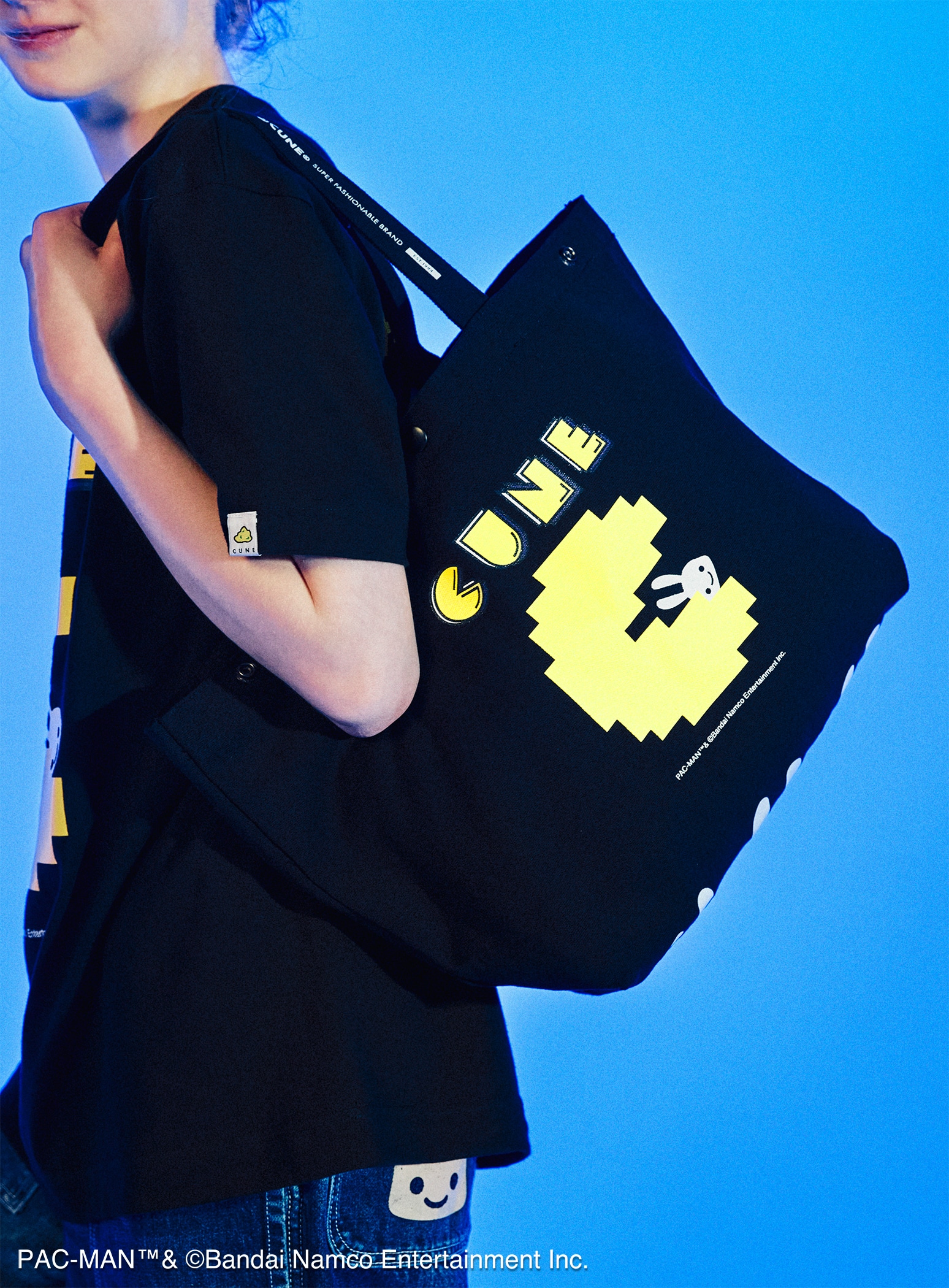 PACKMAN COLLAB TOTE BAG 食べられるウサギ｜ウサギがいる｜CUNE