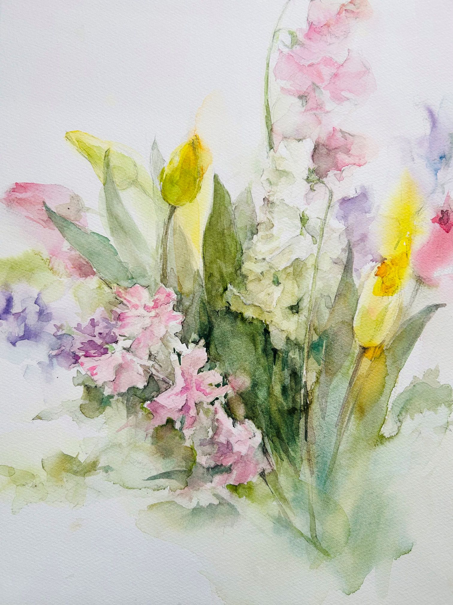 透明水彩画で描く 季節の花の水彩画｜多摩南大沢カルチャーセンター