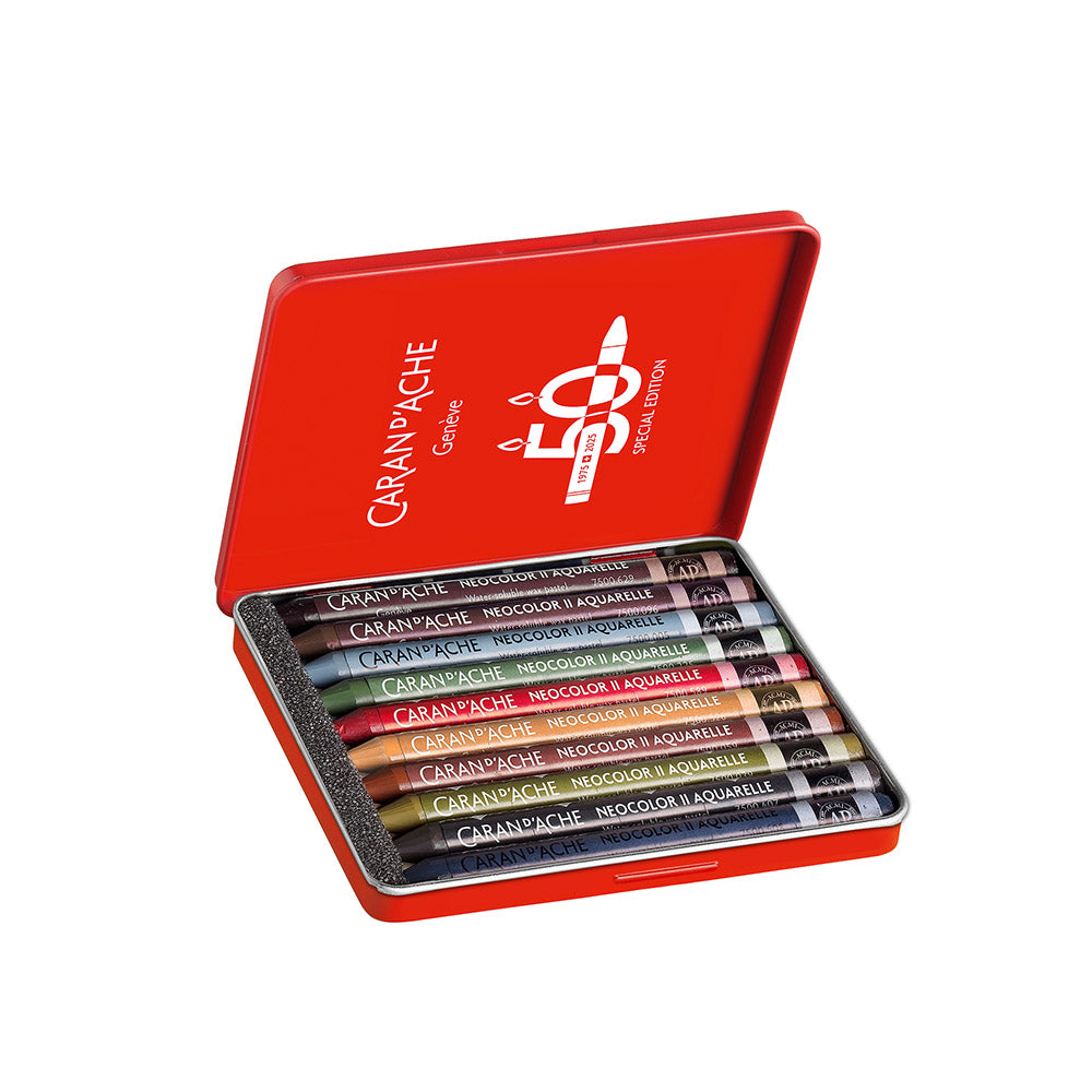Caran d'Ache Neocolor II Water Soluble Wax Pastels 50 Years Special Ed