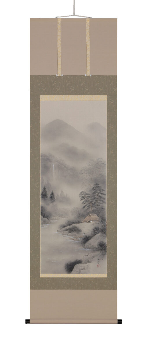 山水】尺五立 水墨山水 川村和香（図柄色々有） | 日本と海外を