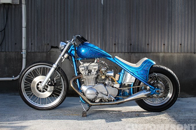 カワサキ Z750Tのチョッパーカスタム・モーターガレージグッズ