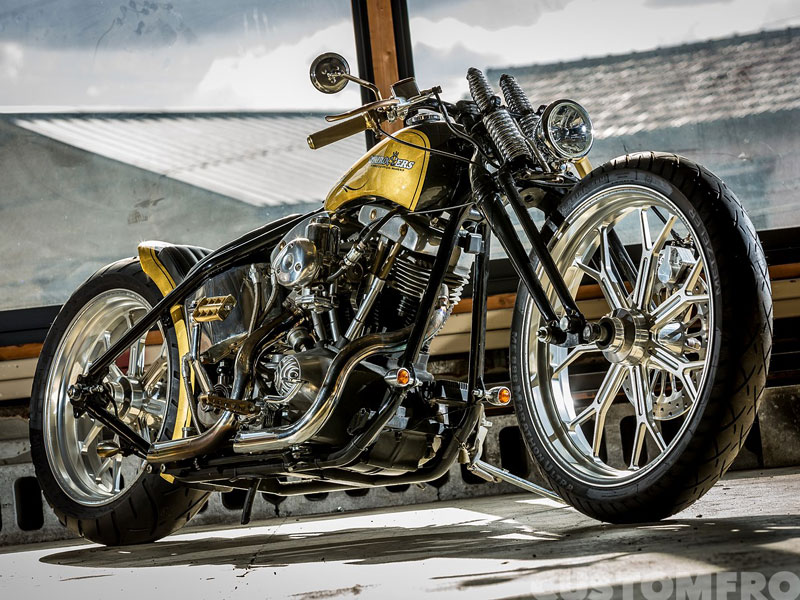 ハーレーダビッドソン グースネックショベルヘッド FX 1981