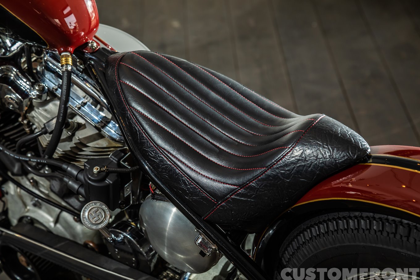 ショベルリジット用シングルシートハーレー