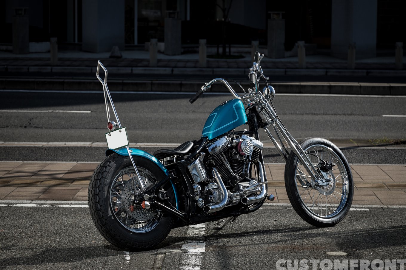 サンモーターサイクルズのEVO(エボリューション)のロングチョッパー