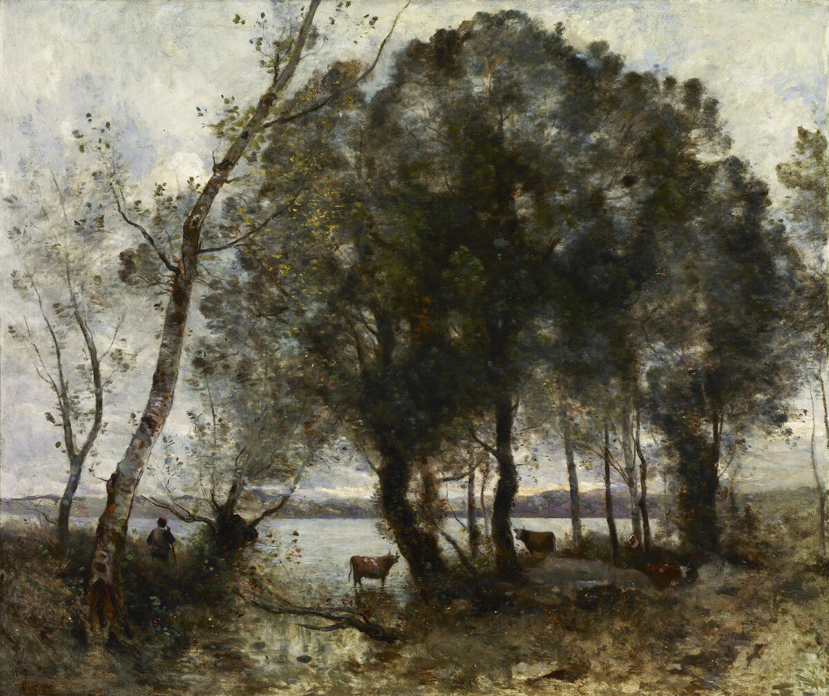 The Lake, 1861 by Jean-Baptiste-Camille Corot - Paper Print