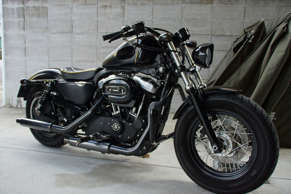 ハーレーXL1200X シート張替え 装着画像 - CUSTOM SEAT