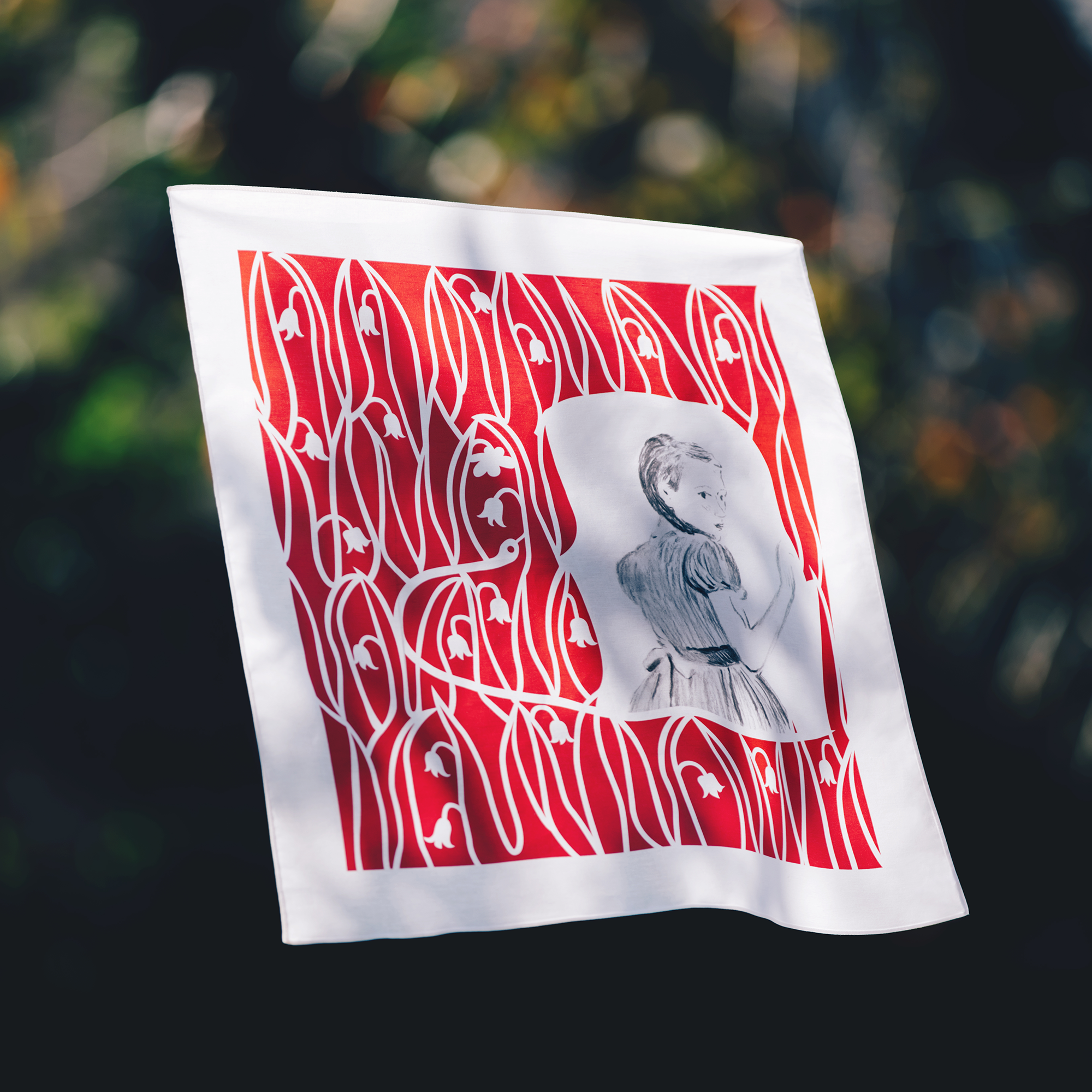 ハンカチ 「カナタ」レッド | D-BROS