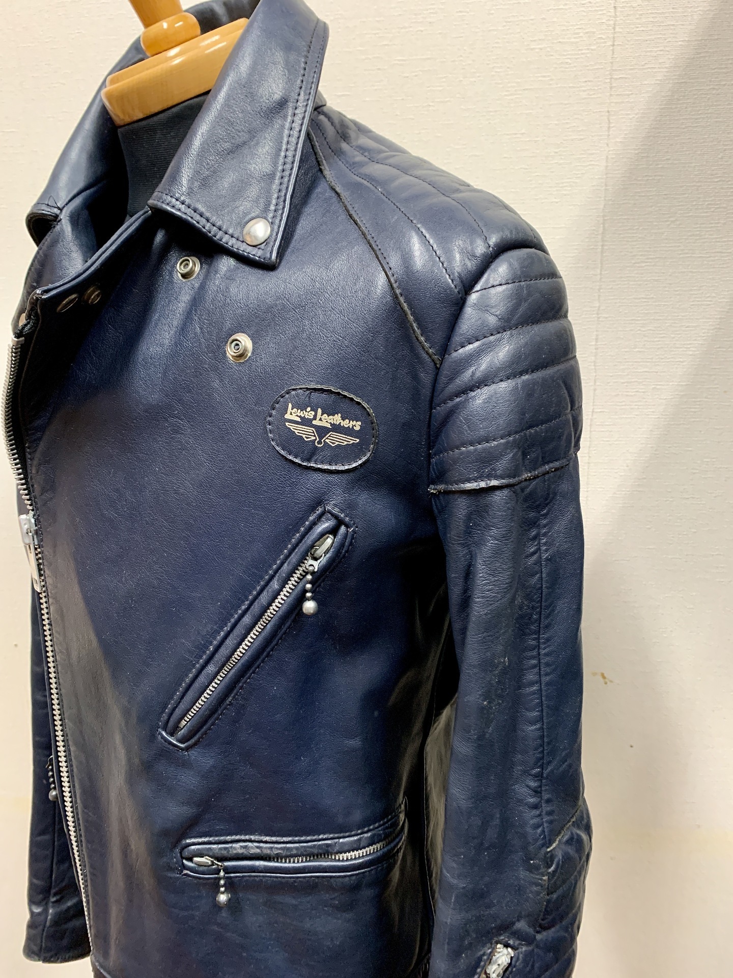 Late 70s Lewis Leathers Europa Navy blue: D.Lewis