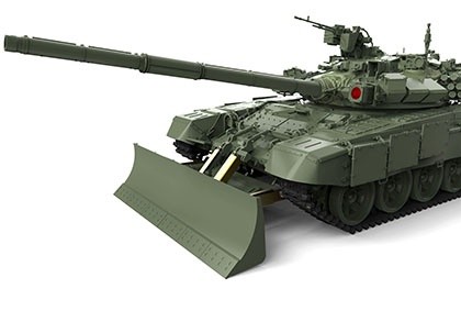 1/35 ロシア主力戦車 T-90 w/TBS-86ドーザーブレード搭載 - (株