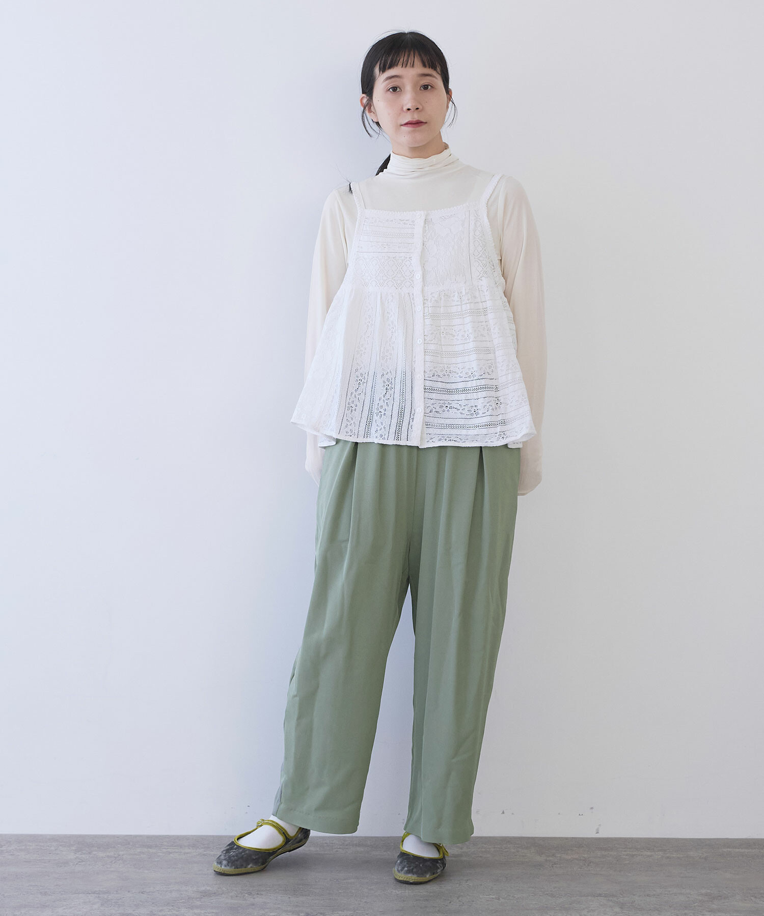 AMBIDEX Store ○indiaパッチワークレース キャミビスチェ(F クロ): yuni