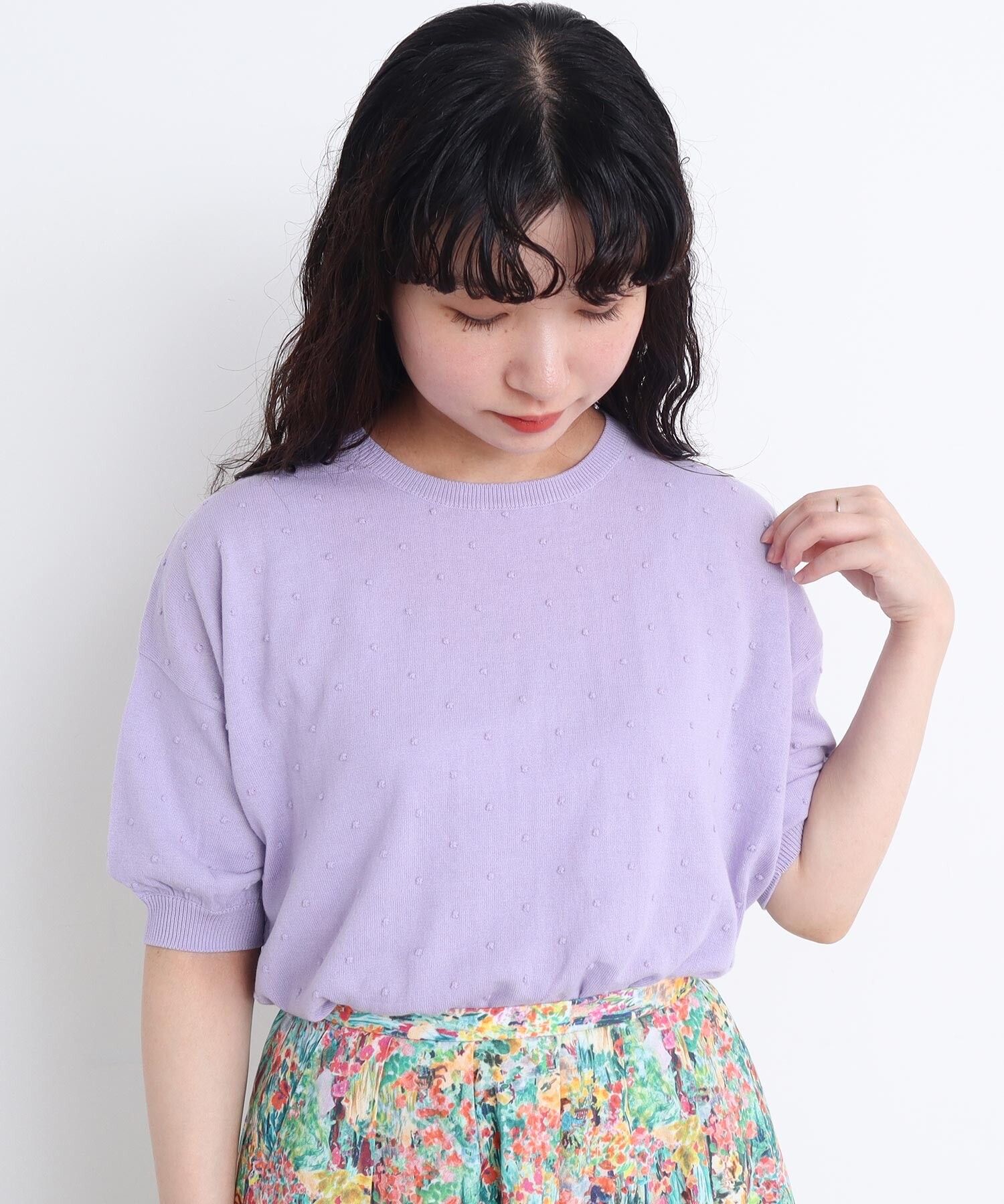 AMBIDEX Store ぽんぽんサマーニット(F グレー): l'atelier du savon